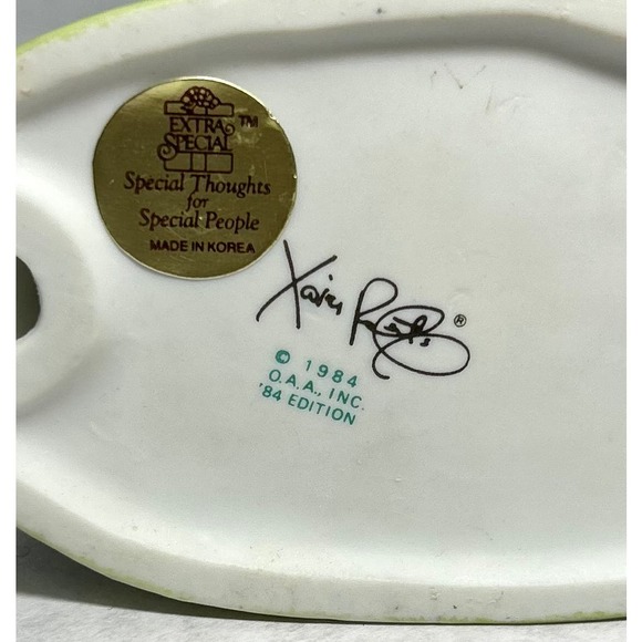 Vinatge Cabbage Kids Porcelain Teeter Totter See Saw Figurine 1984 Signed - Picture 2 of 5